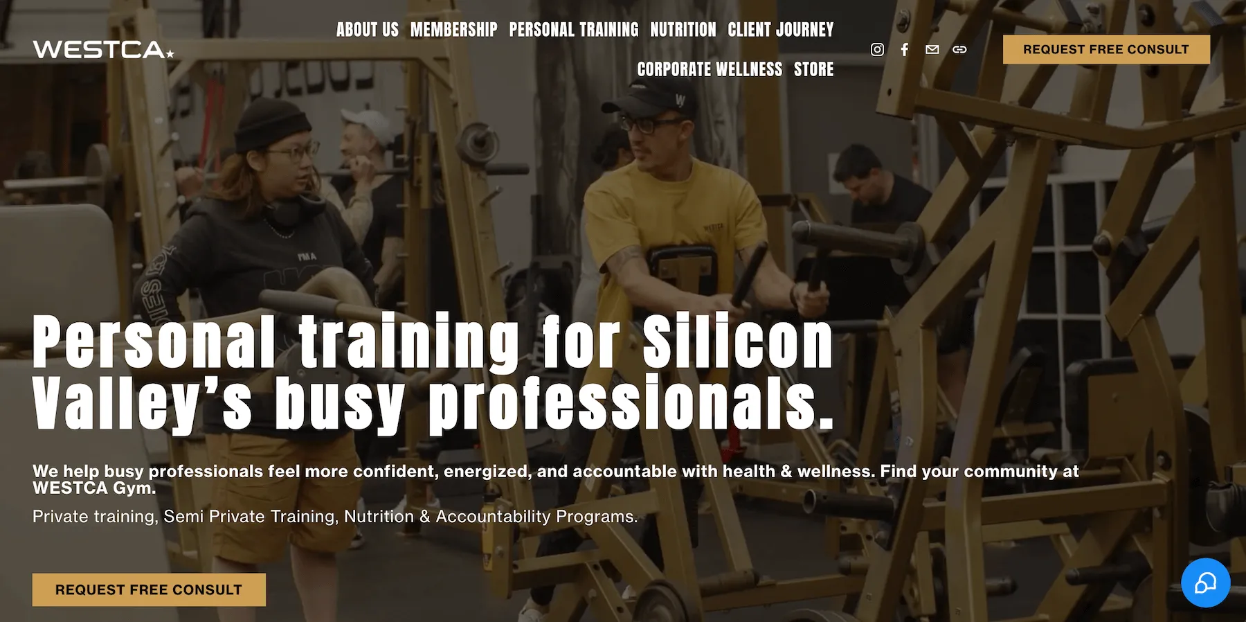 gym website design - westca