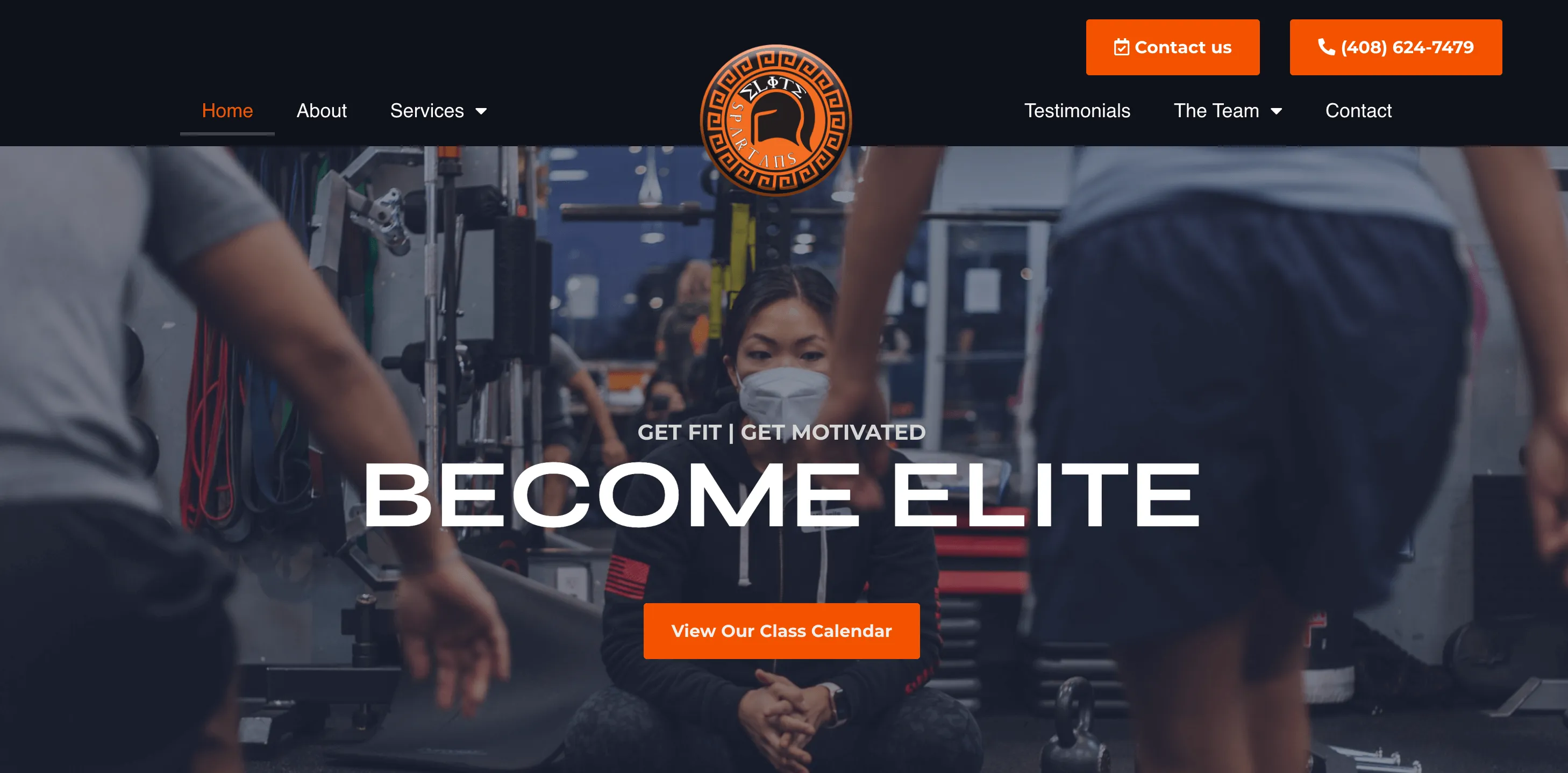 gym website design - elite spartans