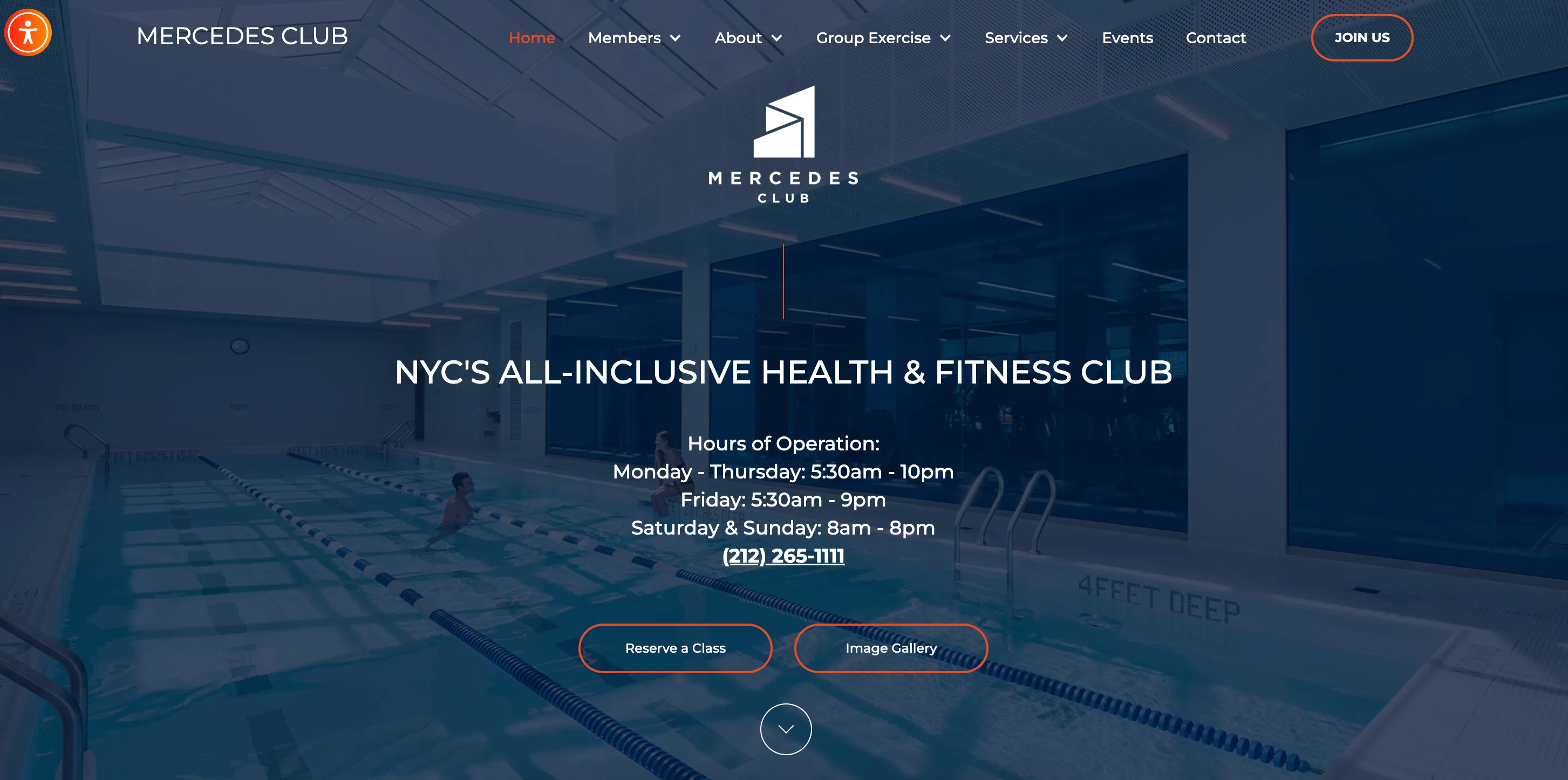 gym website design - mercedes