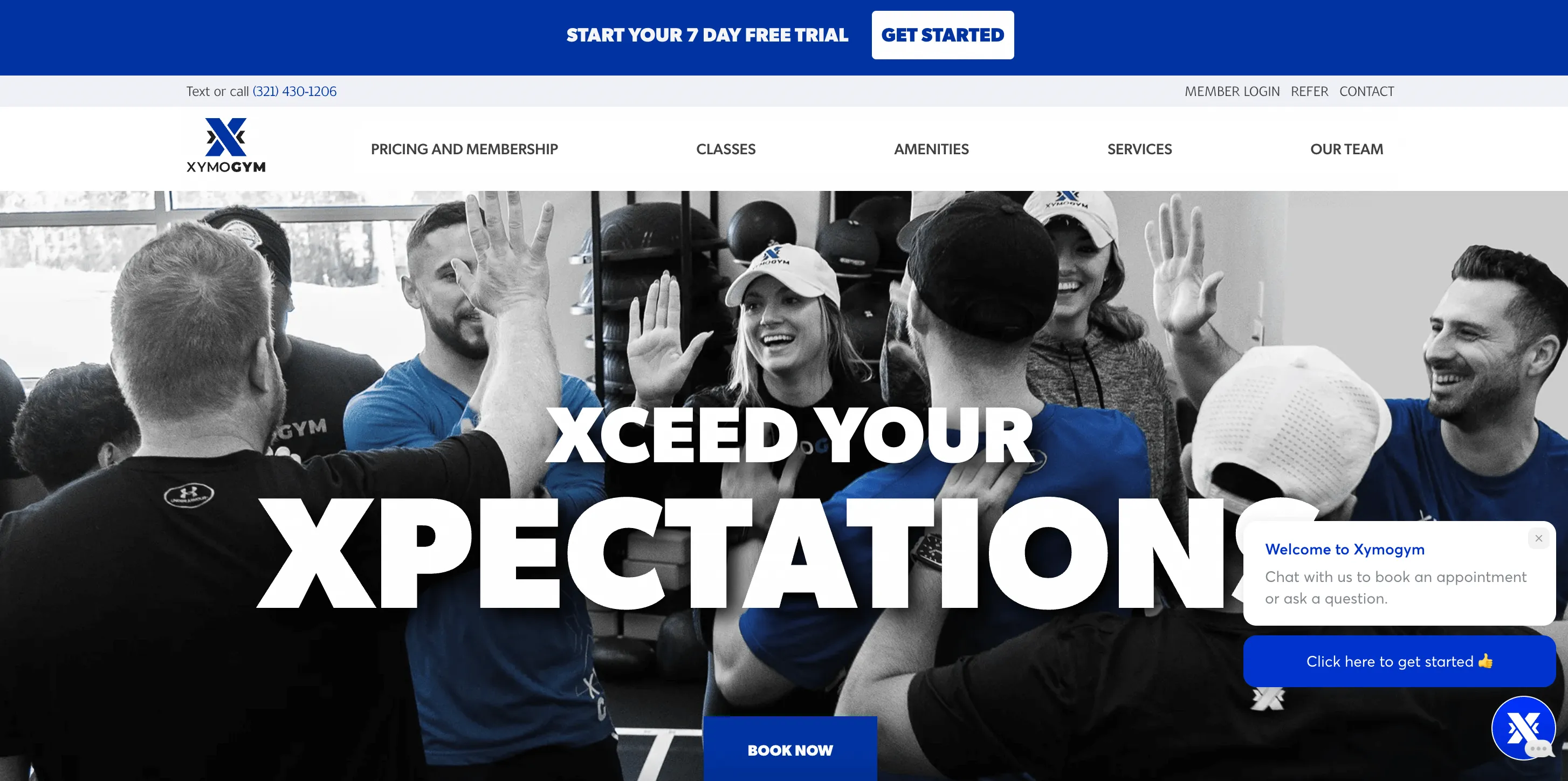 gym website design - XYMO