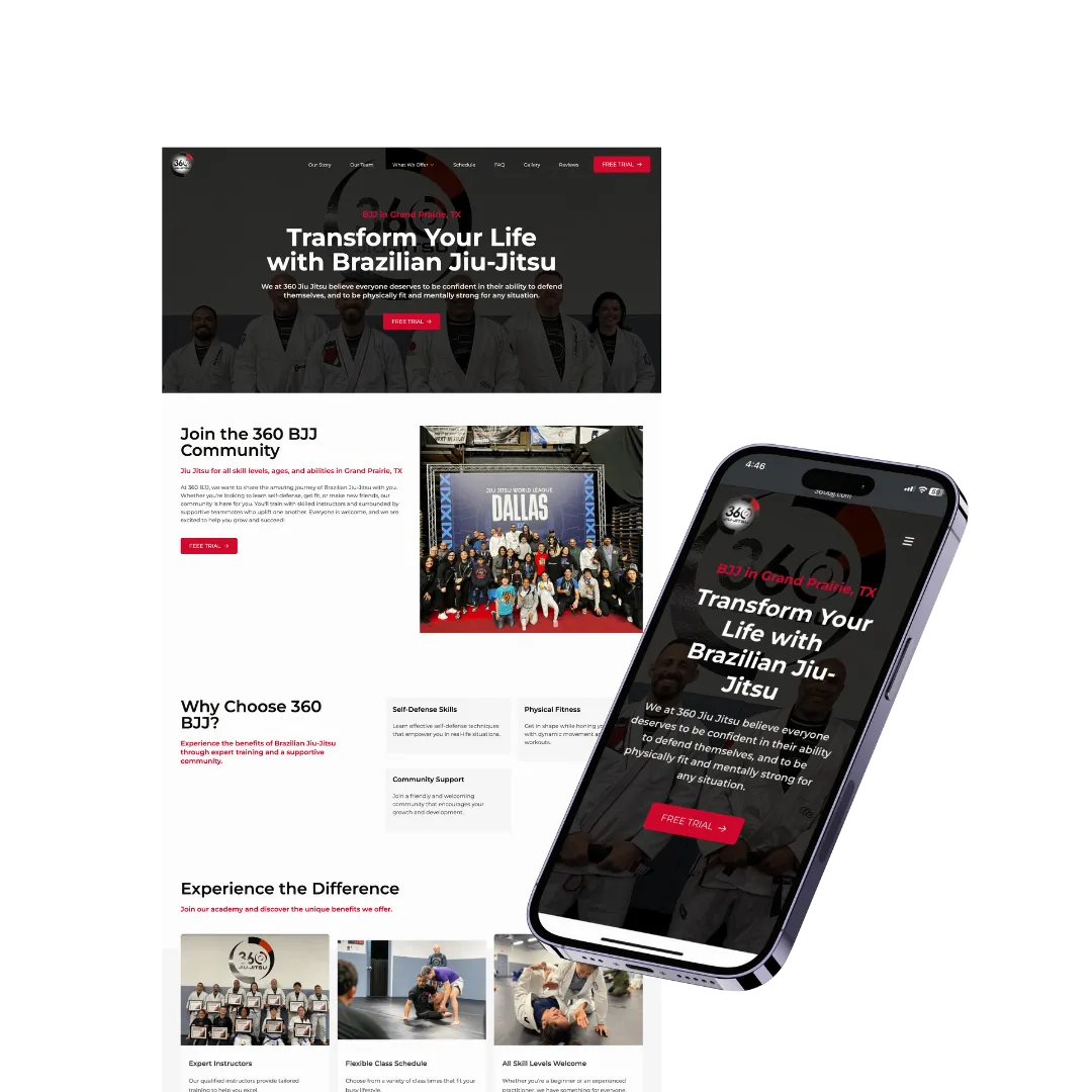 360 BJJ — website built with Zipper