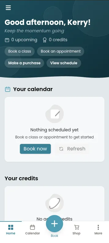 Redesigned customer app home screen