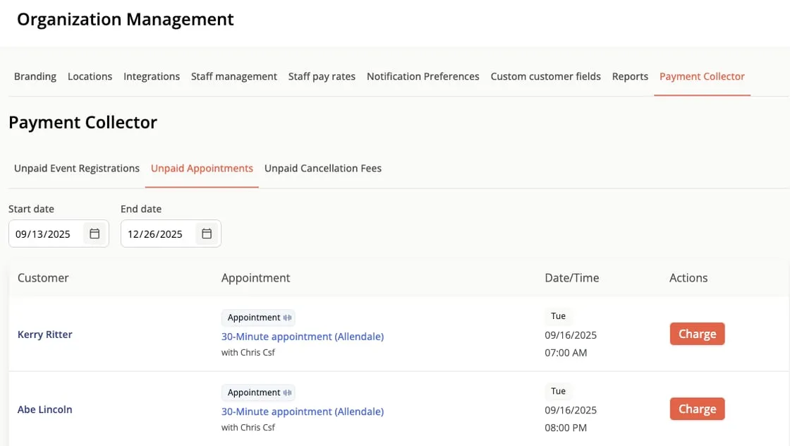 Account receivable payment collection