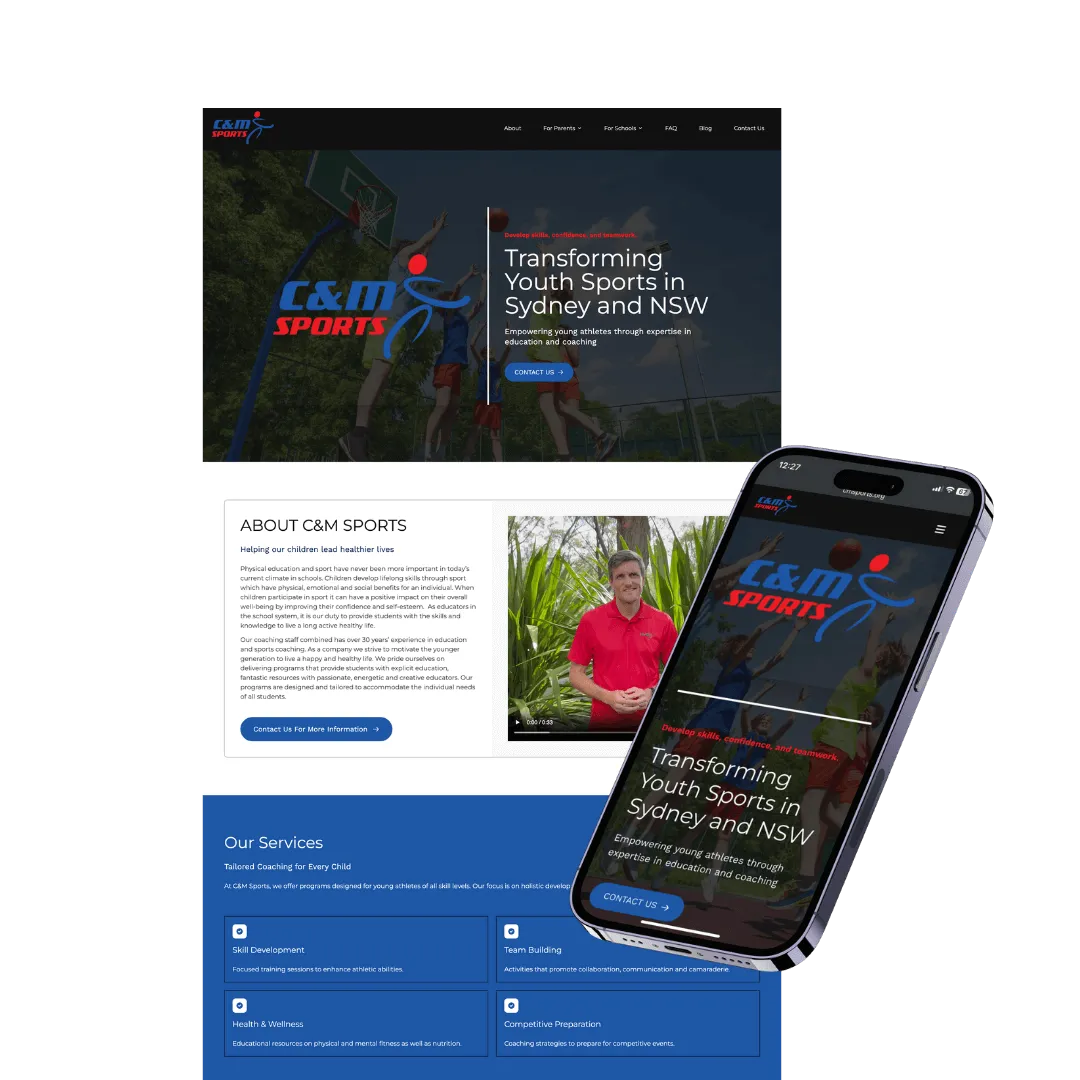 C&M Sports — website built with Zipper