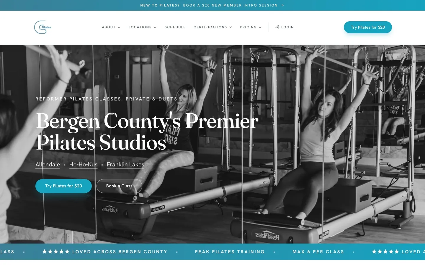 The CS Fit Pilates homepage