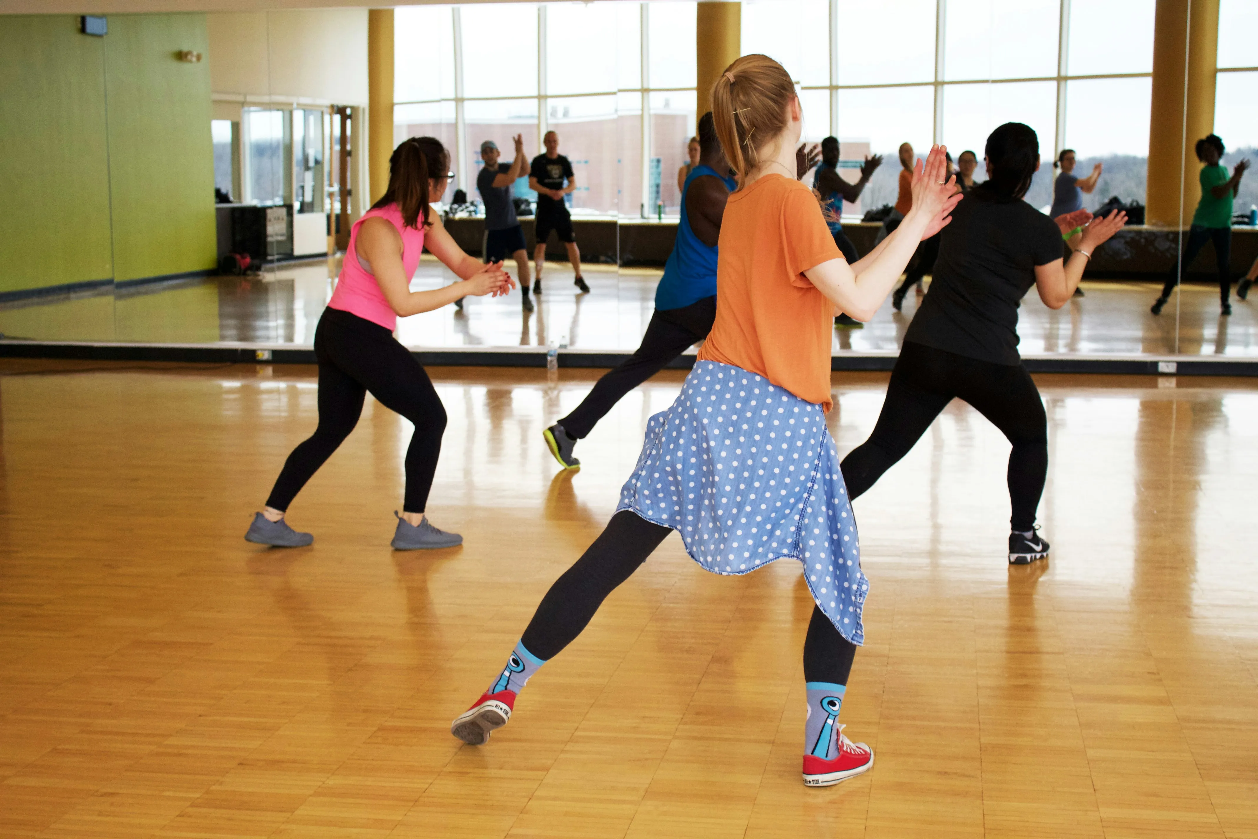 Dancer practicing in studio