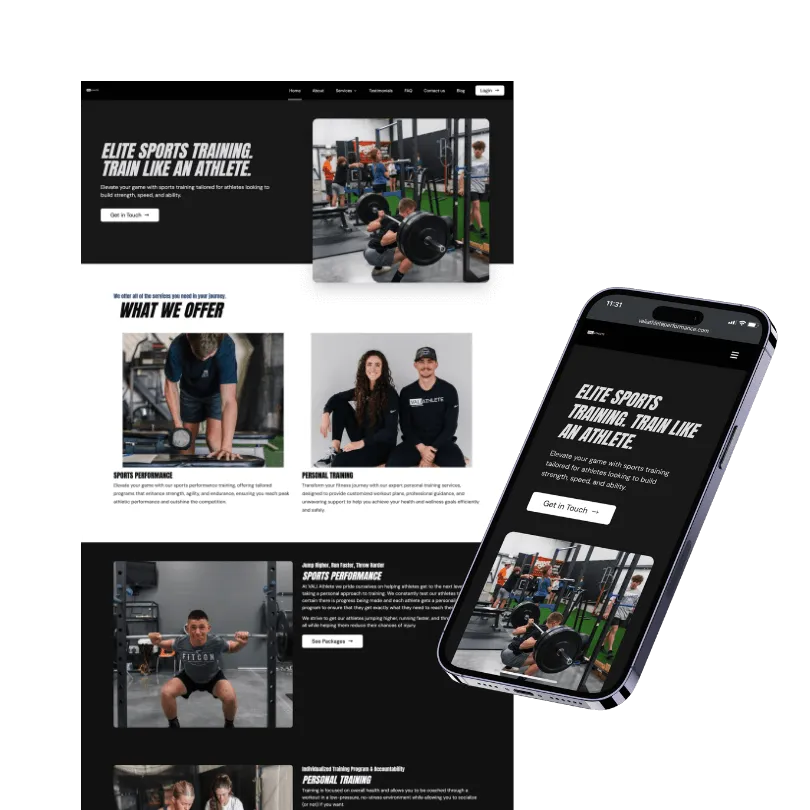 EVO Performance — website built with Zipper