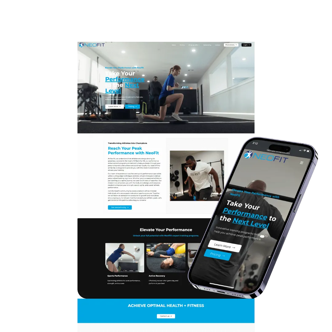 The NeoFit Performance website on Zipper