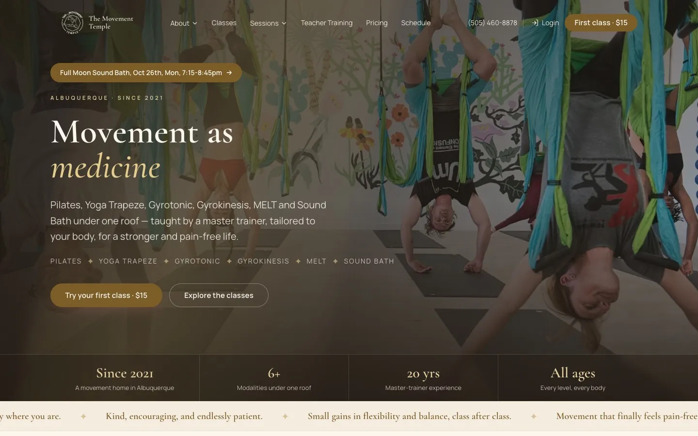The Movement Temple homepage