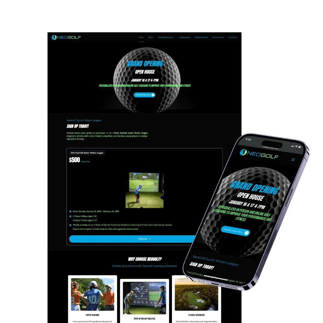 NeoGolf — website built with Zipper