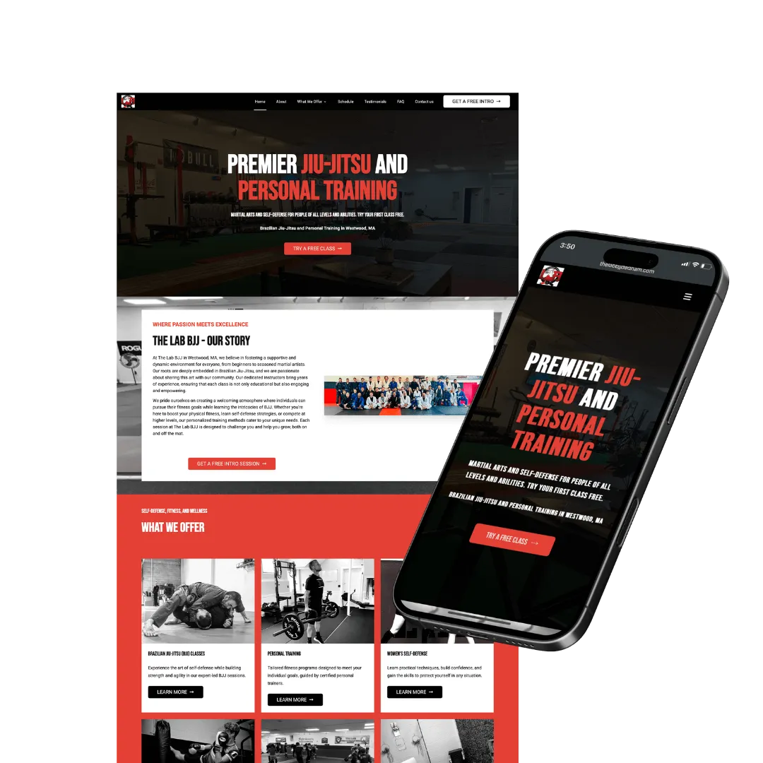 The Lab BJJ website built on Zipper