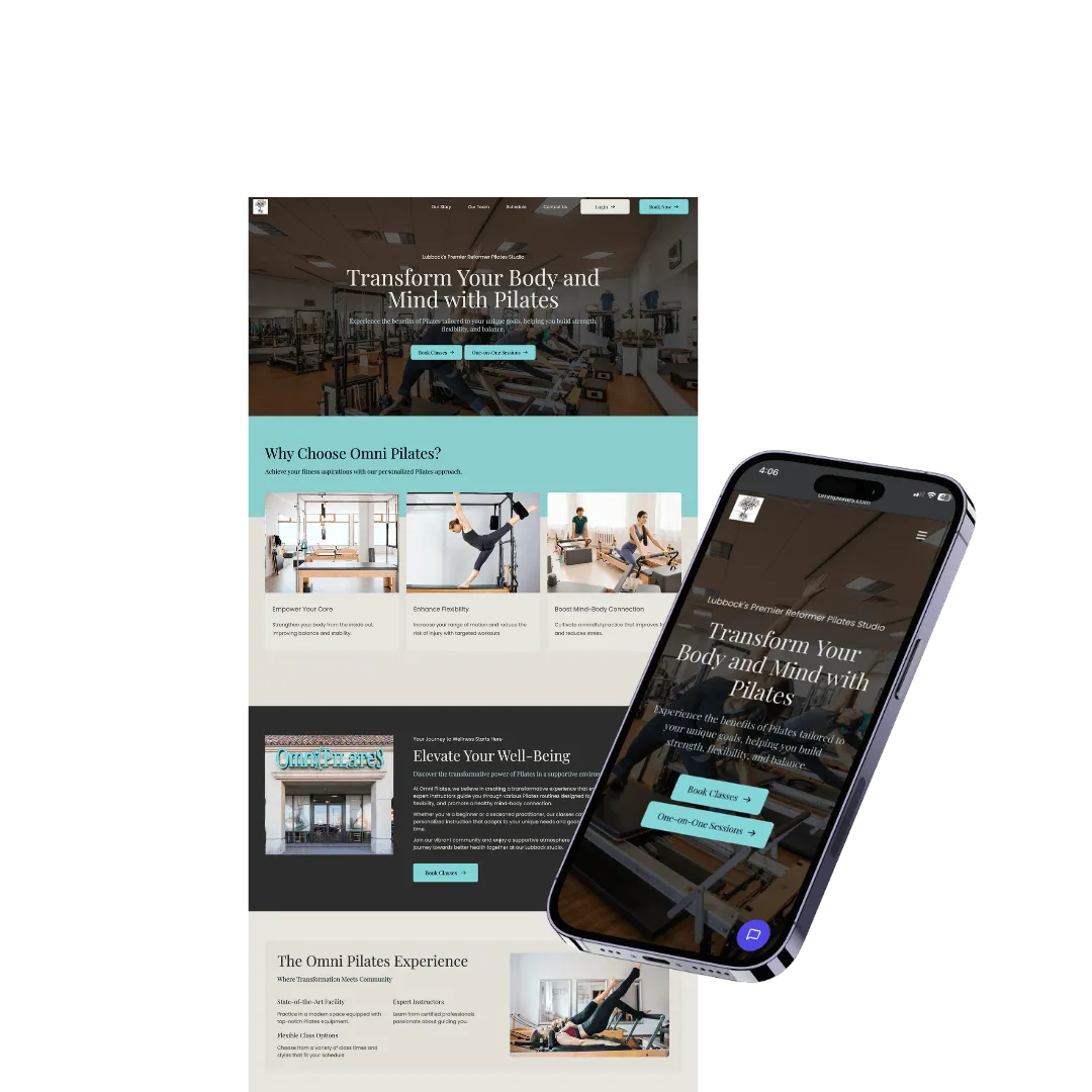 Omni Pilates — website built with Zipper