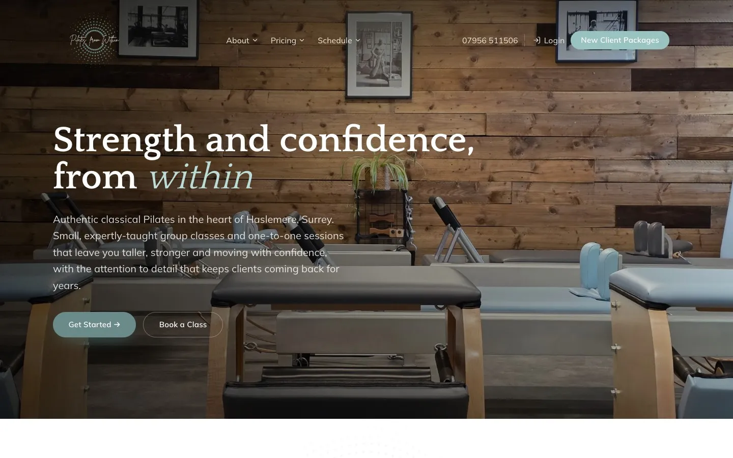 Pilates From Within homepage