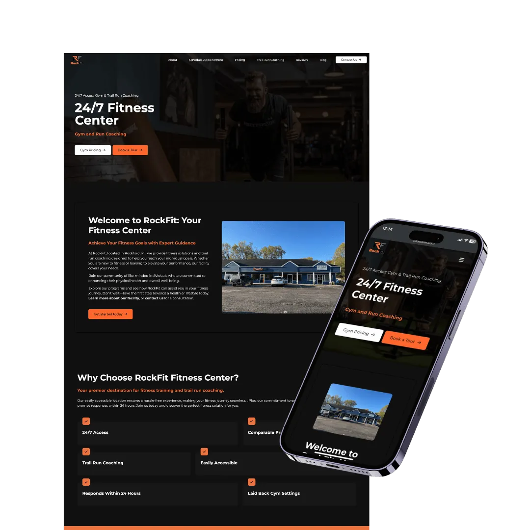 RockFit website built on Zipper