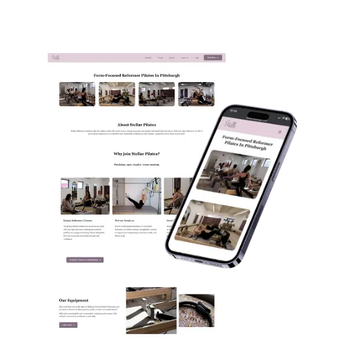 Stellar Pilates — website built with Zipper