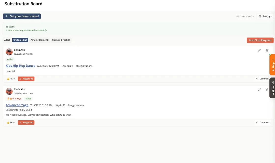 Improved substitution management