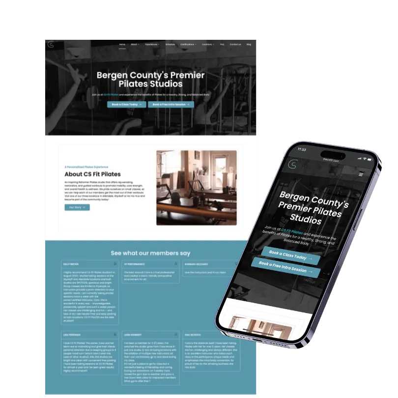 The CS Fit Pilates — website built with Zipper