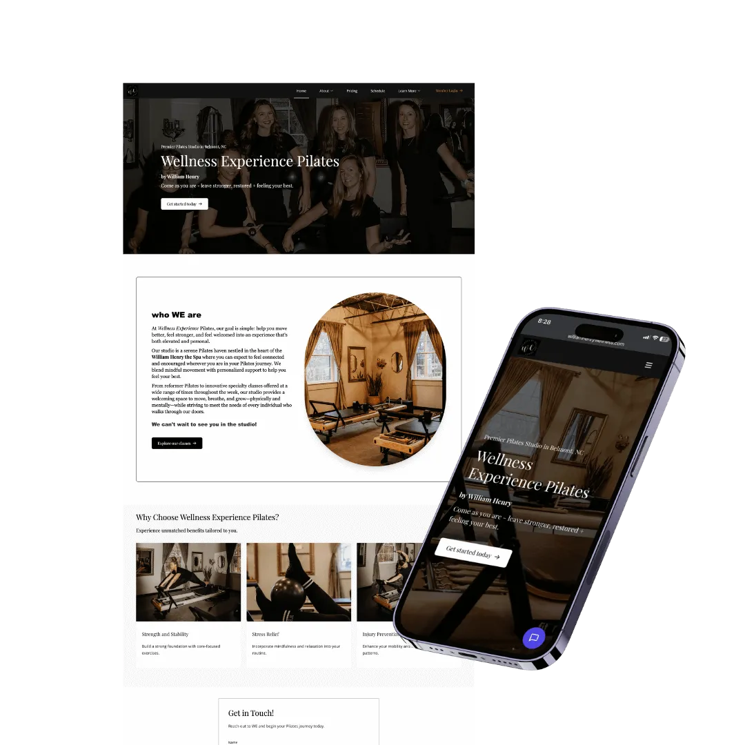William Henry Pilates and Wellness — website built with Zipper