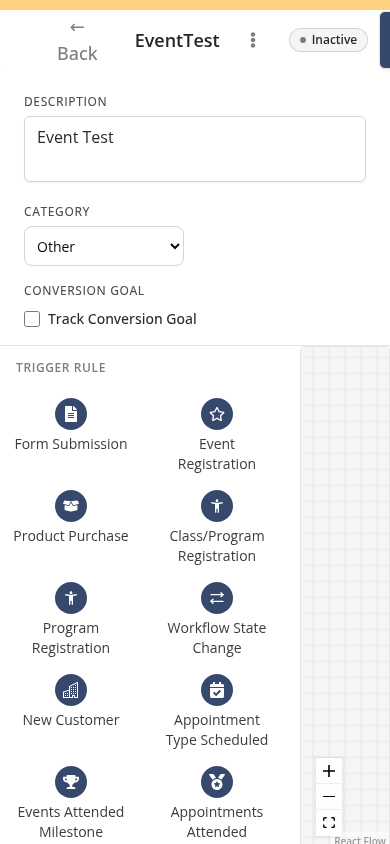 An automation flow on a phone