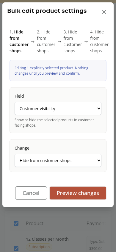 Bulk-edit configuration on a phone