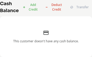 The Cash Balance card on a phone