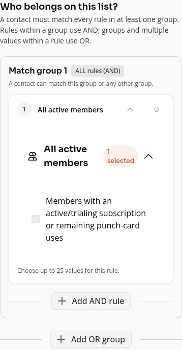 Audience rules on a phone