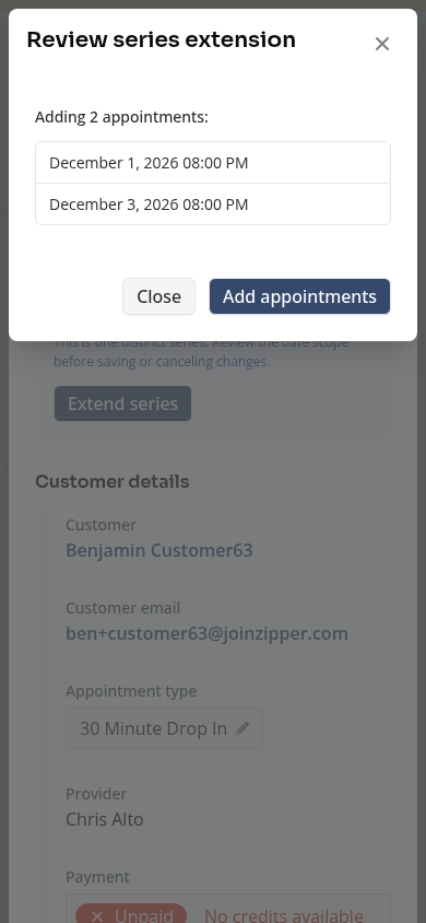 The extension review on a phone