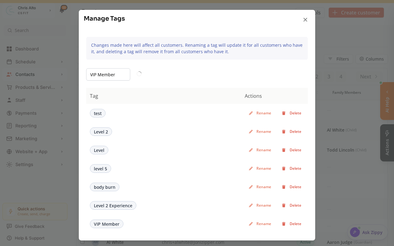 The new tag now appears at the bottom of the tag list