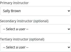 Recurring instructor fields on a phone