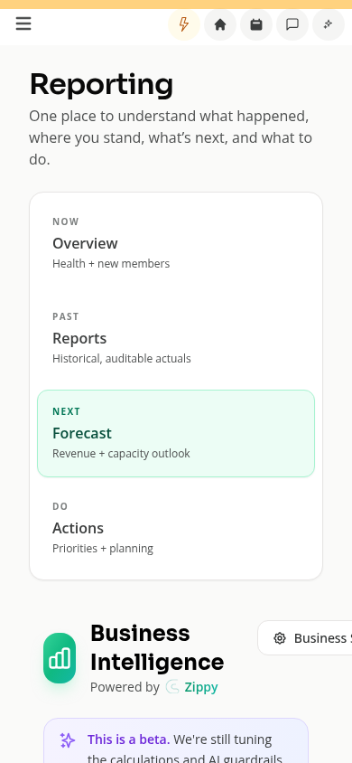 The Forecast view on a phone